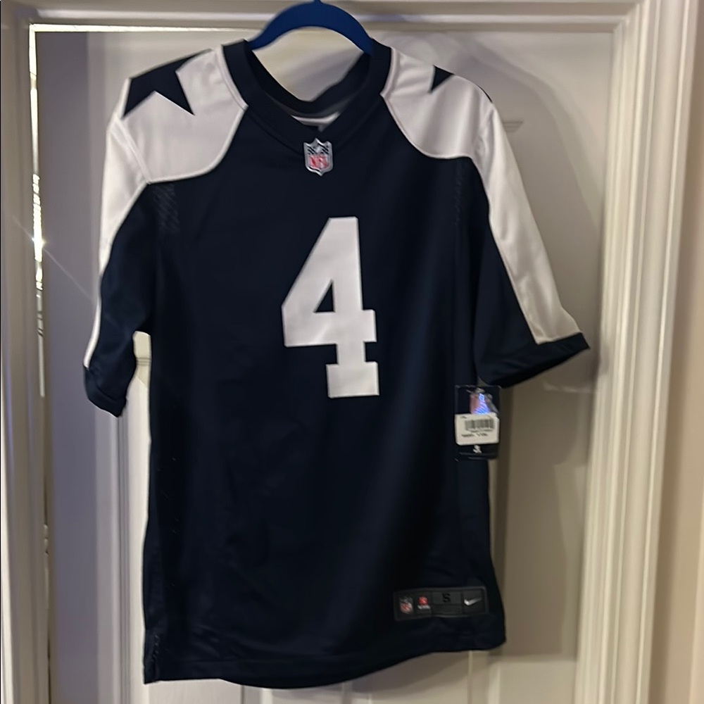 Nike Dark Blue and White Sports Jersey